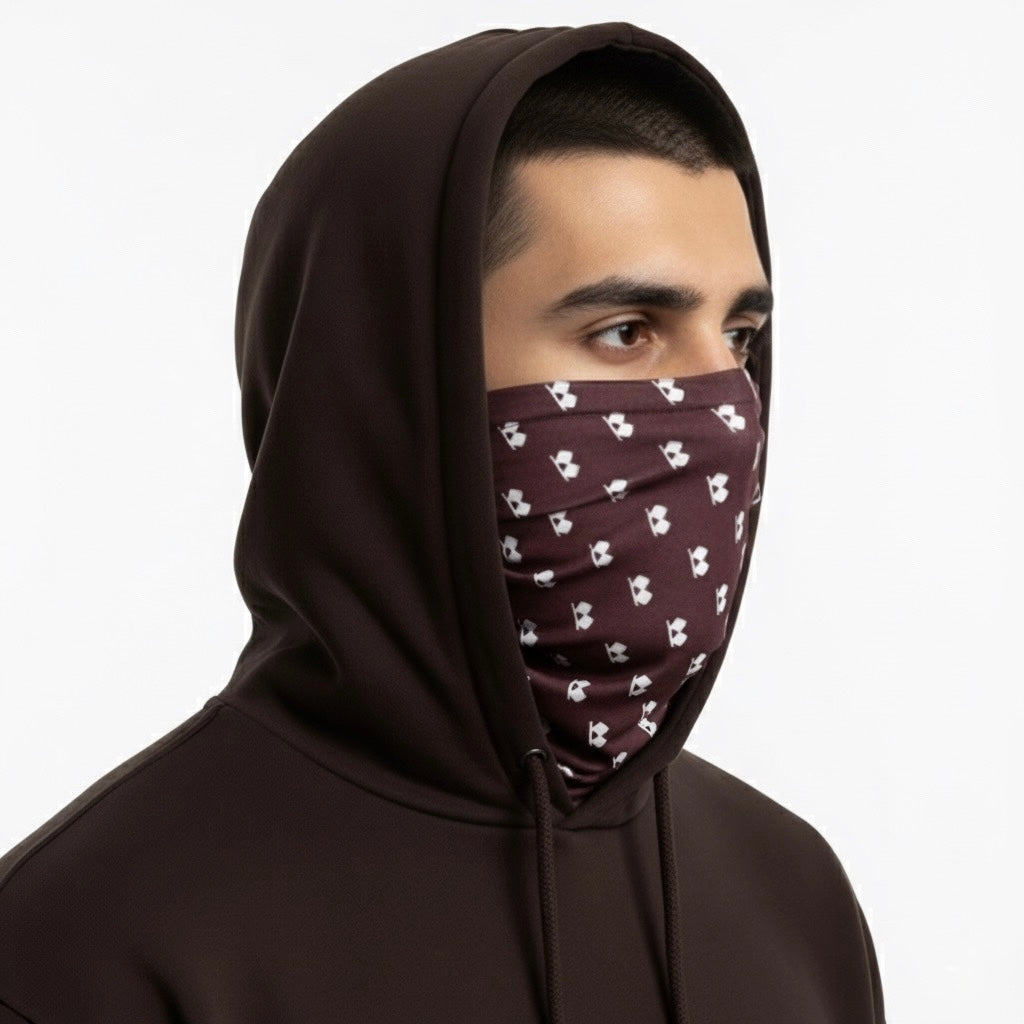 Dark Maroon Face Mask