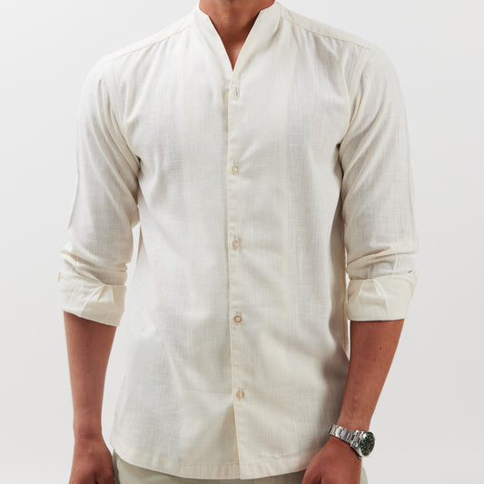 Cream Linen Shirt